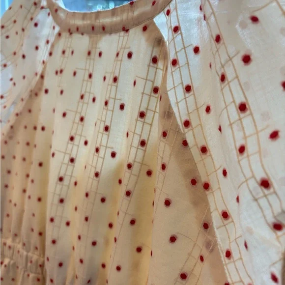 J. Crew Cream Polka Dot Midi Dress - Picture 3 of 7